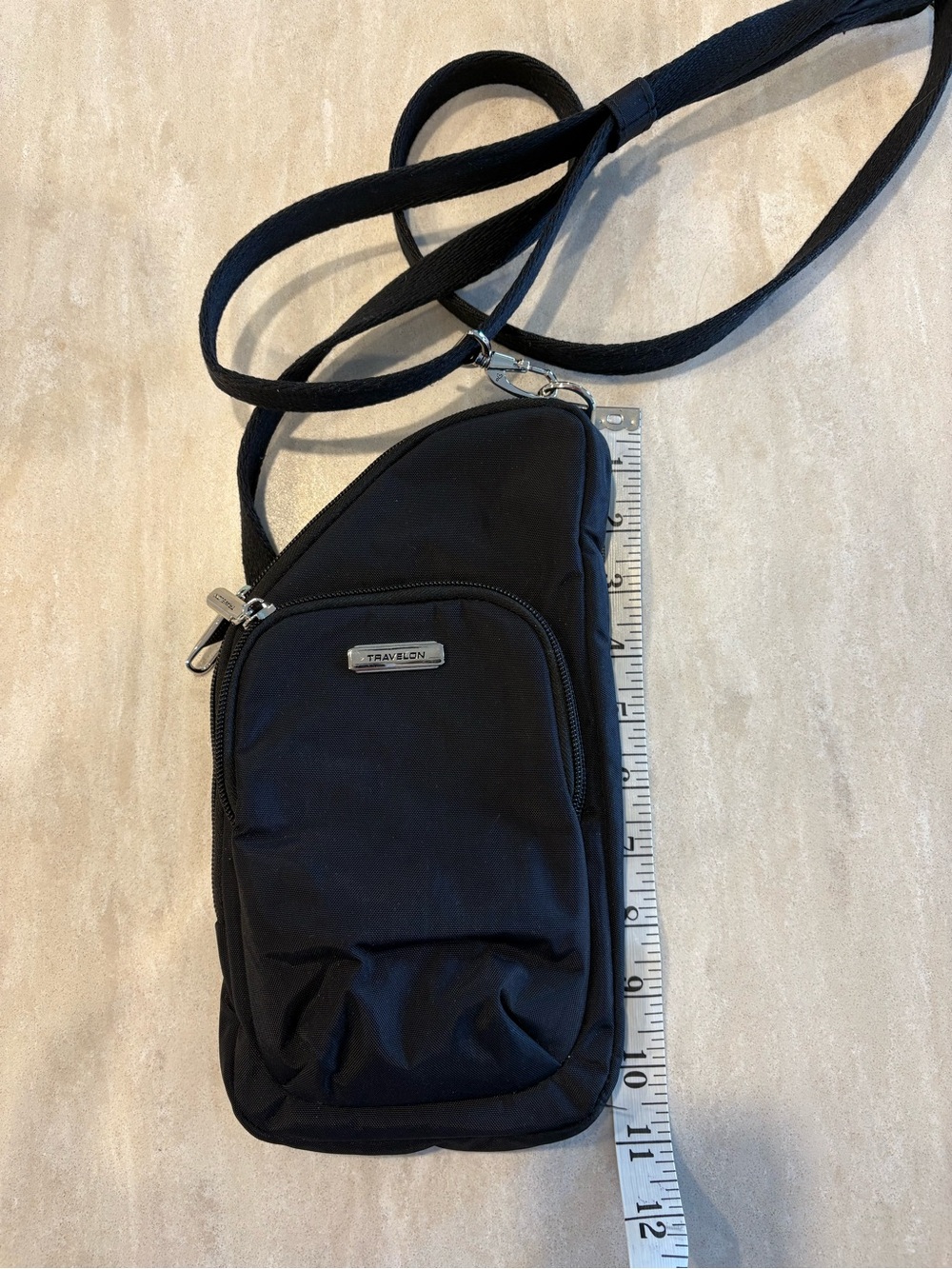 Travelon Black Compact Crossbody Sling
